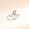 Emperor Penguin Line Rings | for Personalized Gifts | 925 Silver | CZ / Moissanite | Hengdian Silver