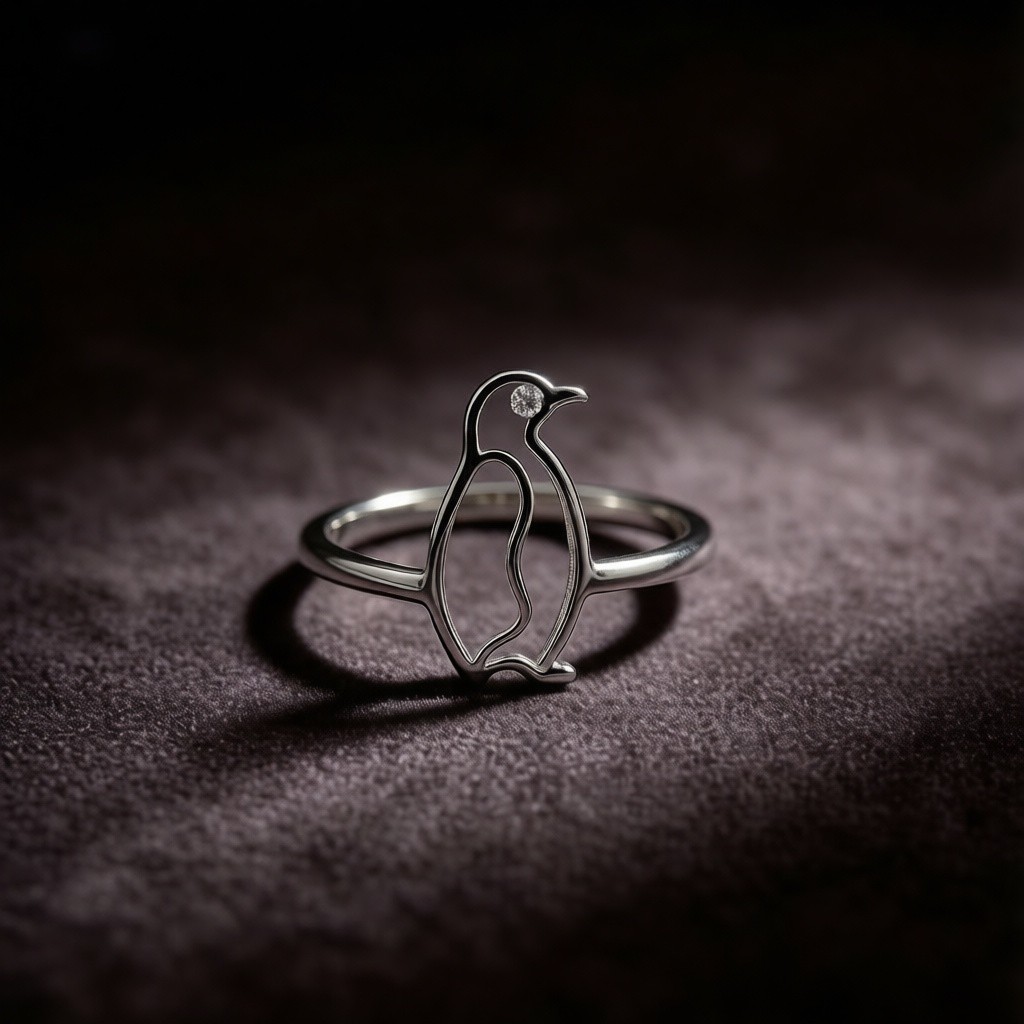 Emperor Penguin Line Rings