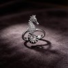 Tiger-tail Seahorse Pavé Rings | 925 Sterling Silver | CZ / Moissanite | Bespoke | Hengdian Silver