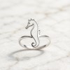 Tiger-tail Seahorse Line Rings | Hengdian Silver | for Beach Weddings | 925 Silver | CZ / Moissanite