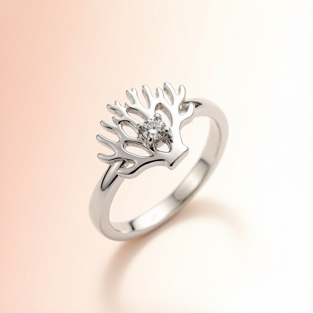 Staghorn Coral Layered Relief rings scene rendering 3