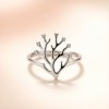 Staghorn Coral Line Rings | 925 Silver | CZ / Moissanite | for Layered Styling | Hengdian Silver