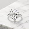 Staghorn Coral Line Rings | 925 Silver | CZ / Moissanite | for Layered Styling | Hengdian Silver