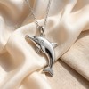 Baiji Dolphin Relief Necklaces | for Anniversary Gifts | 925 Sterling Silver | CZ / Moissanite