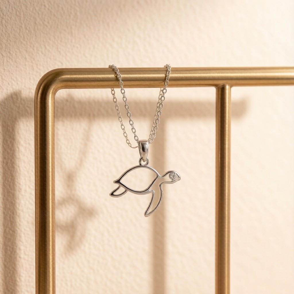 Hawksbill Turtle Ocean Pendant necklaces detail view