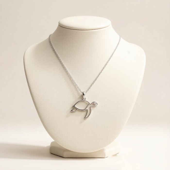 Hawksbill Turtle Pendant Necklaces | Hengdian Silver | 925 Silver | CZ / Moissanite