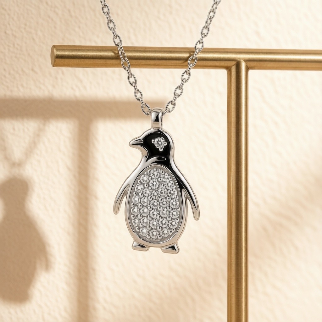 Emperor Penguin Ocean Pendant necklaces detail view
