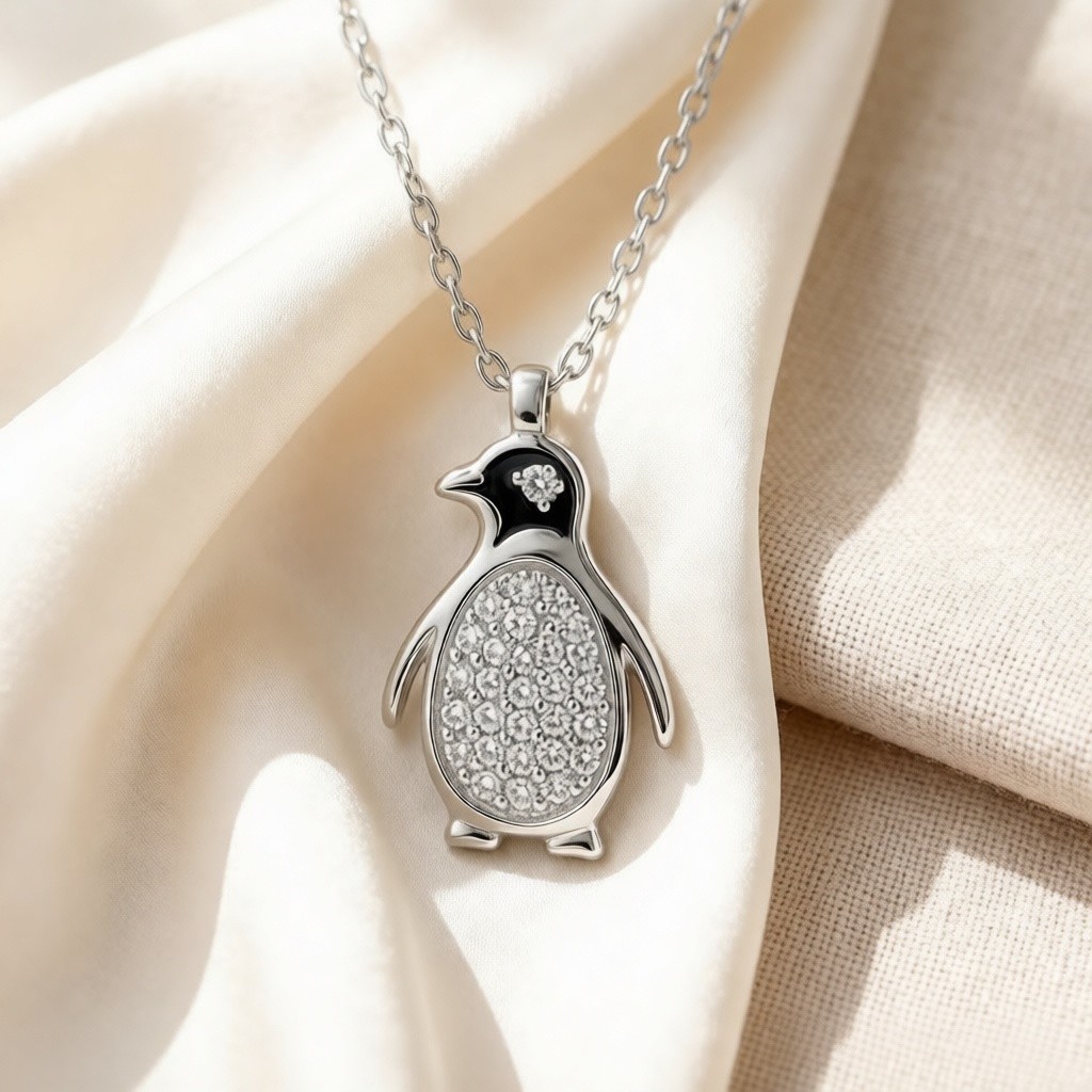 Emperor Penguin Ocean Pendant necklaces scene rendering 3