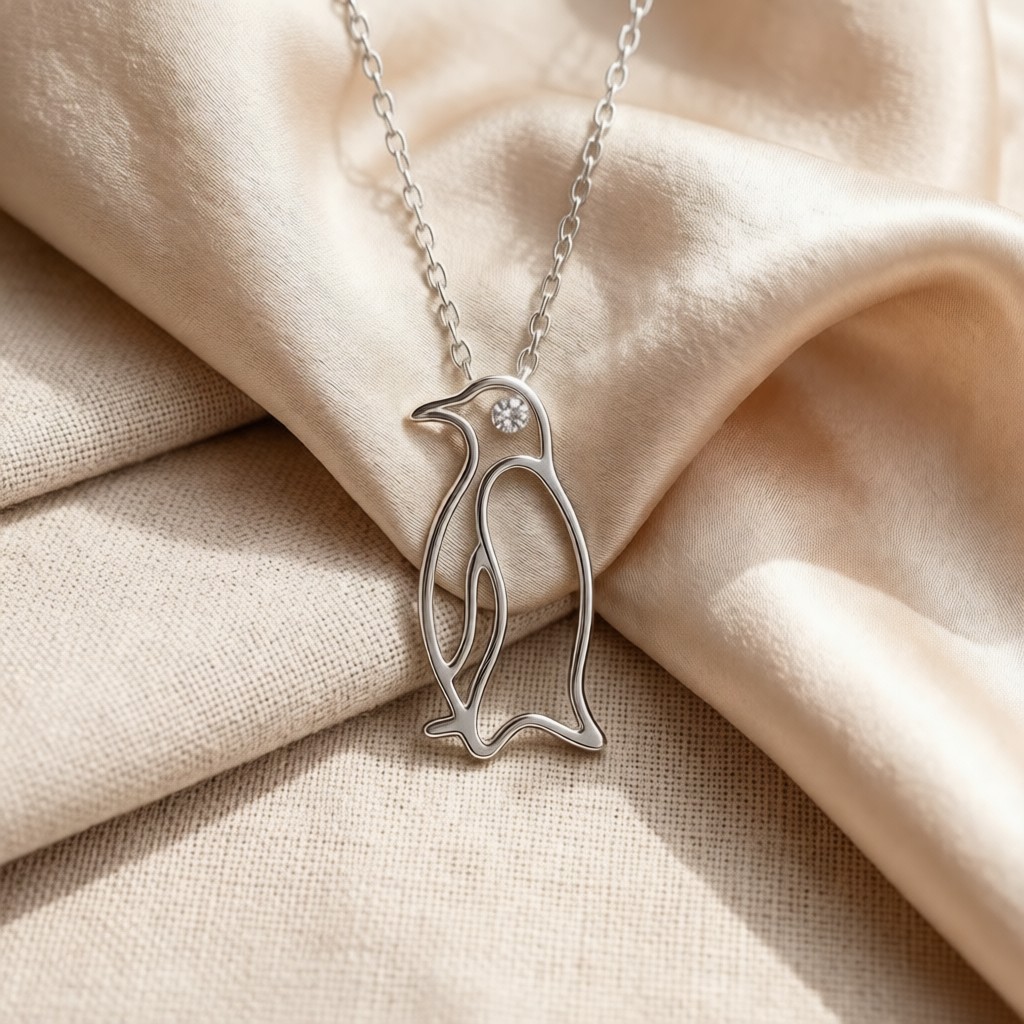 Emperor Penguin Ocean Pendant necklaces scene rendering 3
