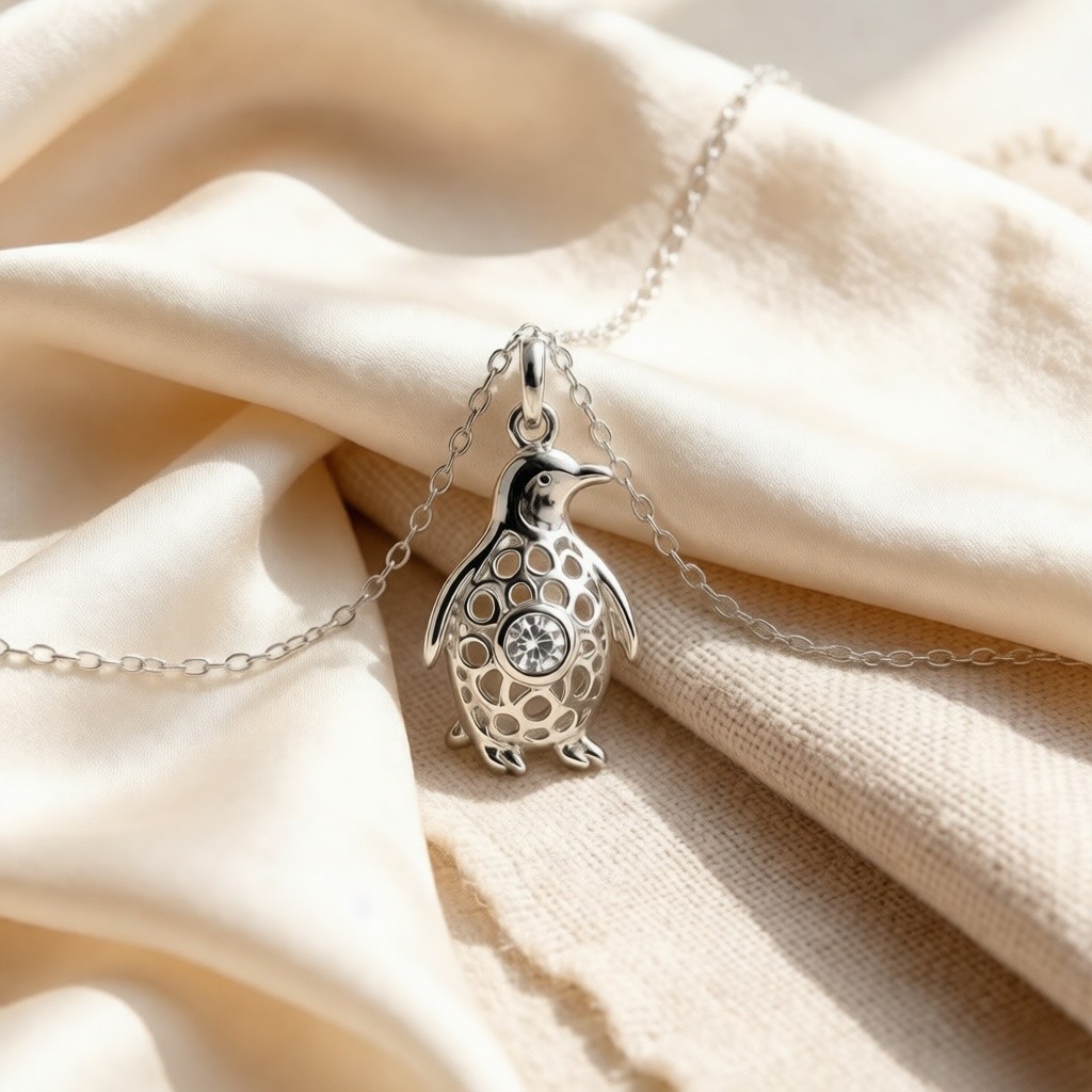 Emperor Penguin Ocean Pendant necklaces scene rendering 3