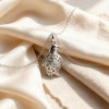 Emperor Penguin Pendant Necklaces | for Beach Weddings | 925 Sterling Silver | CZ / Moissanite