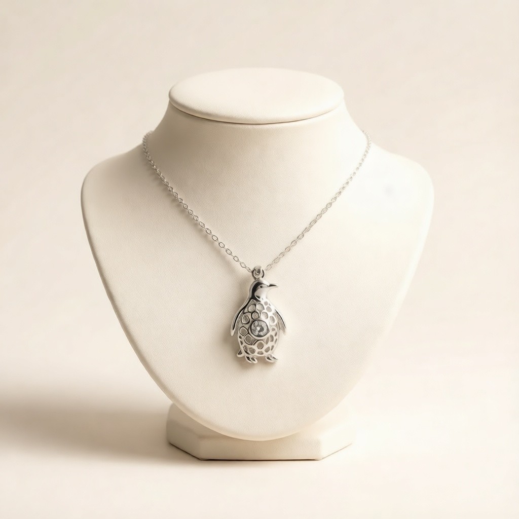 OEM 925 Sterling Silver Emperor Penguin Pendant Necklaces