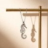 Tiger-tail Seahorse Relief Necklaces | 925 Silver | CZ / Moissanite | Hengdian Silver