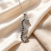 Tiger-tail Seahorse Pavé Necklaces | 925 Silver | CZ / Moissanite | Hengdian Silver