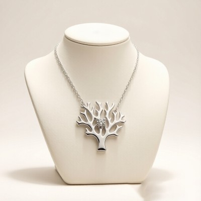 Staghorn Coral Relief Necklaces | Hengdian Silver | 925 Silver | CZ / Moissanite