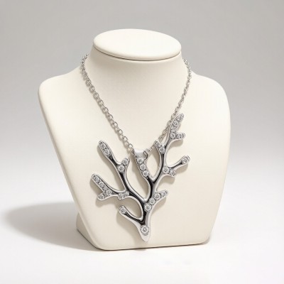 Staghorn Coral Pavé Necklaces | for Boutique Collections | 925 Silver | CZ / Moissanite