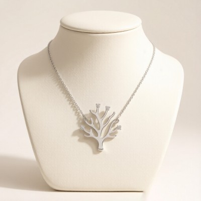 Staghorn Coral Line Necklaces | for Bridesmaid Sets | 925 Silver | CZ / Moissanite | Hengdian Silver