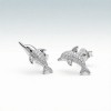 Baiji Dolphin Pavé Earrings | 925 Sterling Silver | CZ / Moissanite | Bespoke | Hengdian Silver