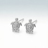 Hawksbill Turtle Pavé Earrings | 925 Silver | CZ / Moissanite | Tailored | Hengdian Silver