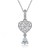 Pave Heart Drop Pendant Necklaces | Layered Styling | Custom 925 Silver | Hengdian Silver
