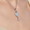 Pave Heart Drop Pendant Necklaces | Layered Styling | Custom 925 Silver | Hengdian Silver