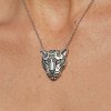 Leopard Head Pave Pendant Necklaces | Statement Looks | 925 Silver | Hengdian Silver