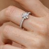 Sunburst Flower Pave Rings | Bridal Statement | 925 Sterling Silver | Hengdian Silver