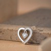 Baguette Heart Pave Pendant Necklaces | Anniversary Gifts | 925 Sterling Silver | Hengdian Silver