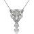 Leopard Head Solitaire Drop Pendant Necklaces | Beach Weddings | Bespoke 925 Silver