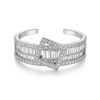 Square Halo Baguette Band Rings | Boutique Collections | Modern Custom 925 Silver