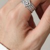 Square Halo Baguette Band Rings | Boutique Collections | Modern Custom 925 Silver