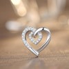 Interlocking Double Heart Pendant Necklaces | Promise Gifts | Tailored 925 Silver