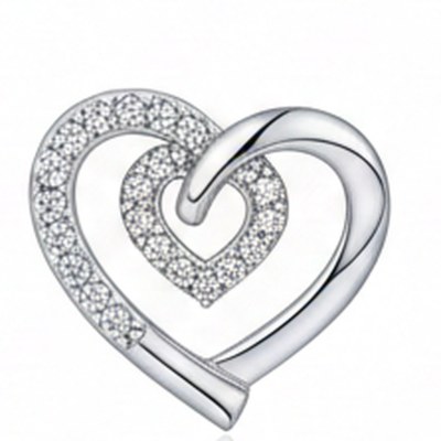 Interlocking Double Heart Pendant Necklaces | Promise Gifts | Tailored 925 Silver