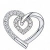 Interlocking Double Heart Pendant Necklaces | Promise Gifts | Tailored 925 Silver