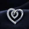 Interlocking Double Heart Pendant Necklaces | Promise Gifts | Tailored 925 Silver