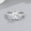 Emerald Cut CZ Ring with Marquise Side Stones | Art Deco Vintage Style | ODM Library & OEM Bespoke
