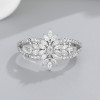 Marquise CZ Cluster Floral Ring | Rose Gold Statement Style | ODM Custom Manufacturer