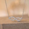 Infinity Pave Pendant Necklaces | Conservation Gifts | 925 Silver | Hengdian Silver