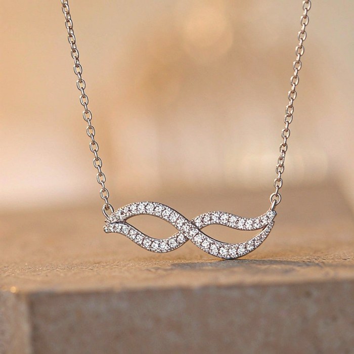 Infinity Pave Pendant Necklaces | Conservation Gifts | 925 Silver | Hengdian Silver
