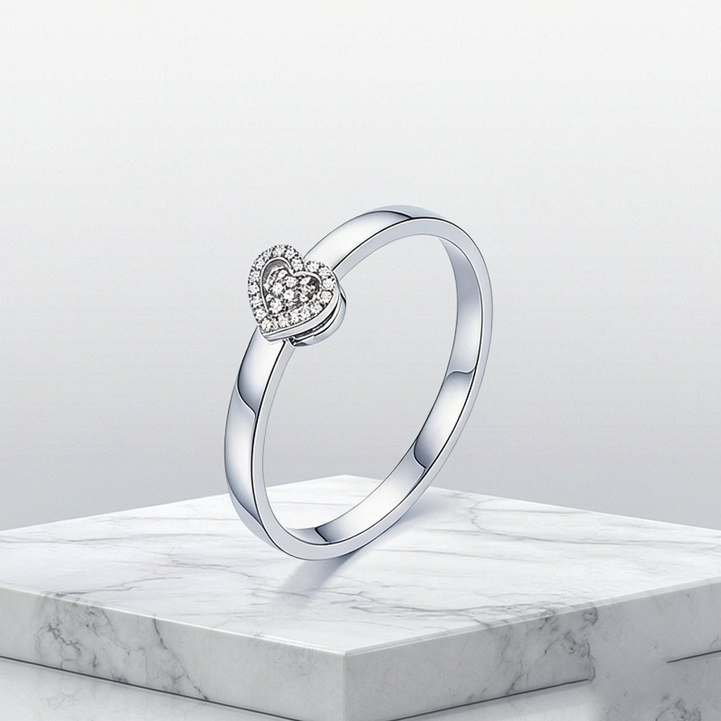 Round Pave Eternity Band Rings detail view