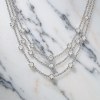 Three Strand Pave Station Necklaces | Layered Styling | Sterling Silver | Made-to-Order