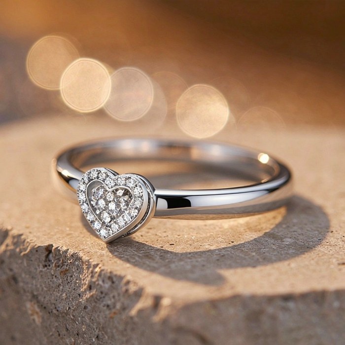 Heart Pave Band Rings | Bridesmaid Sets | Dainty 925 Sterling Silver | Personalized