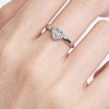Heart Pave Band Rings | Bridesmaid Sets | Dainty 925 Sterling Silver | Personalized
