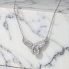 Interlocking Loop Pave Pendant Necklaces | Travel Jewelry | Sterling Silver | OEM ODM