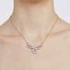 Interlocking Loop Pave Pendant Necklaces | Travel Jewelry | Sterling Silver | OEM ODM