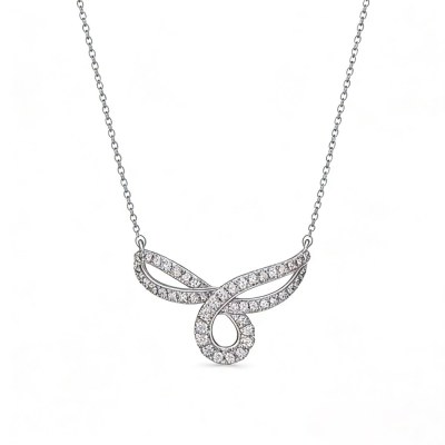Interlocking Loop Pave Pendant Necklaces | Travel Jewelry | Sterling Silver | OEM ODM