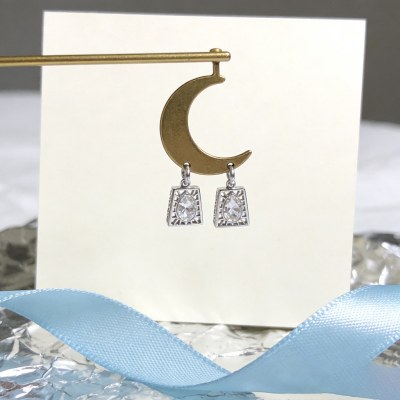 Geometric Frame Pear Drop Earrings | Boutique Collections | 925 Silver | Tailored