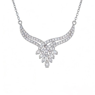 Marquise Pave Wing Pendant Necklaces | Boutique Collections | 925 Sterling Silver | Custom