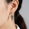 Geometric Cone Drop Earrings | Statement Looks | 925 Silver | Tailored | Hengdian Silver