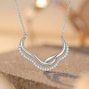 Double Wave Pave Pendant Necklaces | Layered Styling | 925 Sterling Silver | Made-to-Order